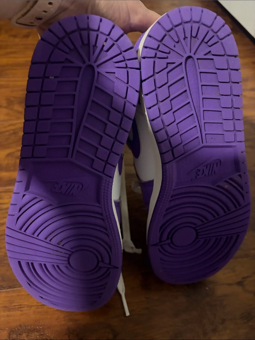 Jordan High Top Sneakers - White & Purple